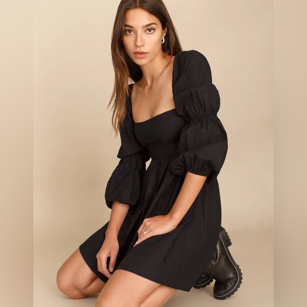 Reformation Michaela Dress in Black